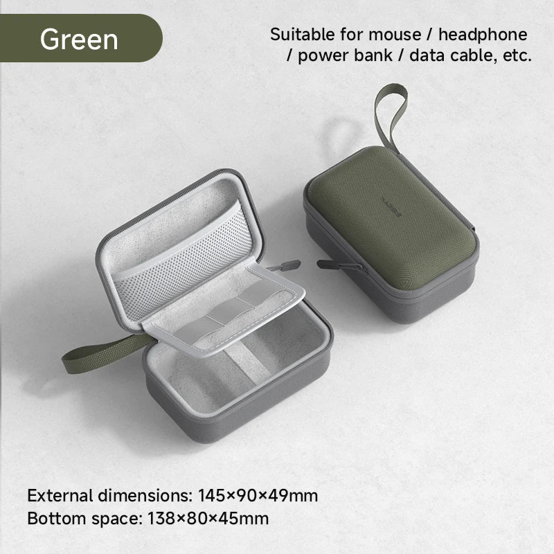 Hagibis Electronic Organizer Travel Case Bag for Mouse Portable Carry Case for Wireless Mouse Cable Charger Power Bank Hardshell