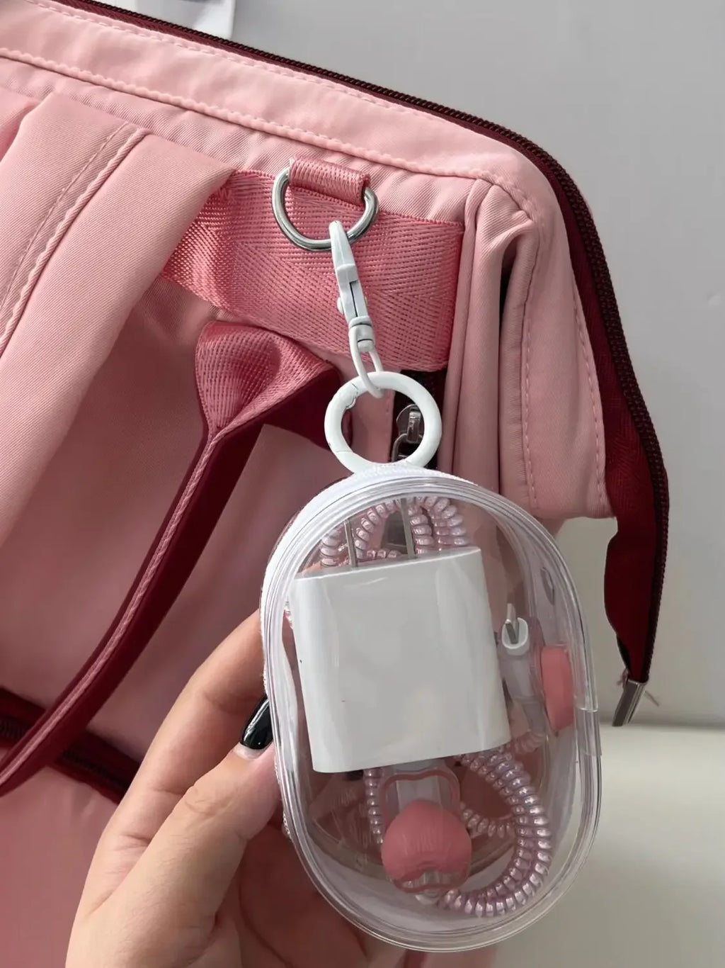 2PCS Portable Mini Transparent Zipper Storage Bag, Compact Multifunctional Storage Bag,For Holiday Gift Giving