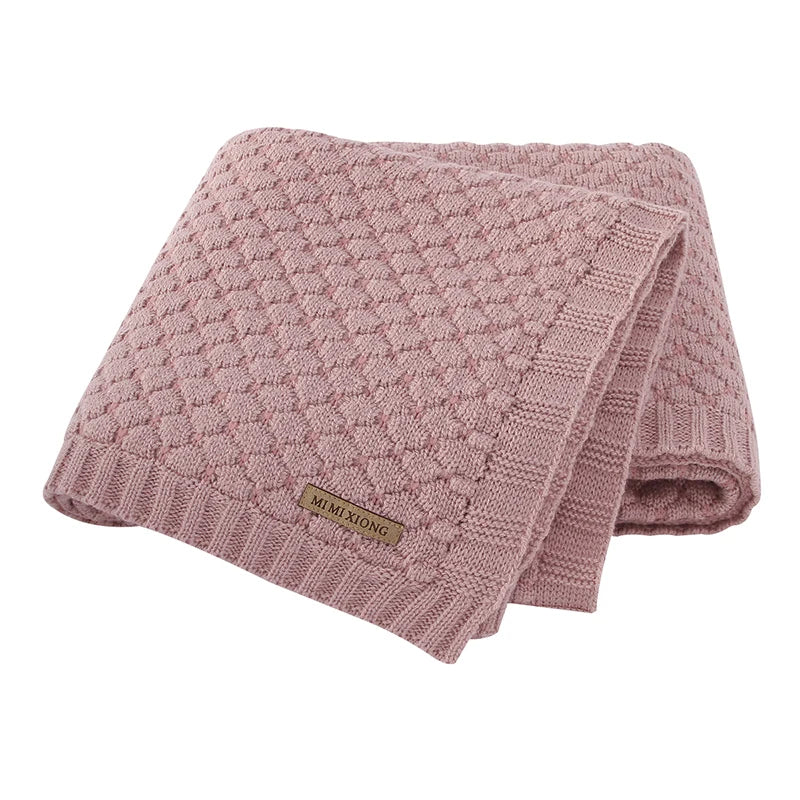 Winter Warm Baby Blankets Knitted 100*80cm Newborn Boys Girls Autumn Stroller Bedding Swaddle Wrap Cradle Quilts Dual-Use Covers