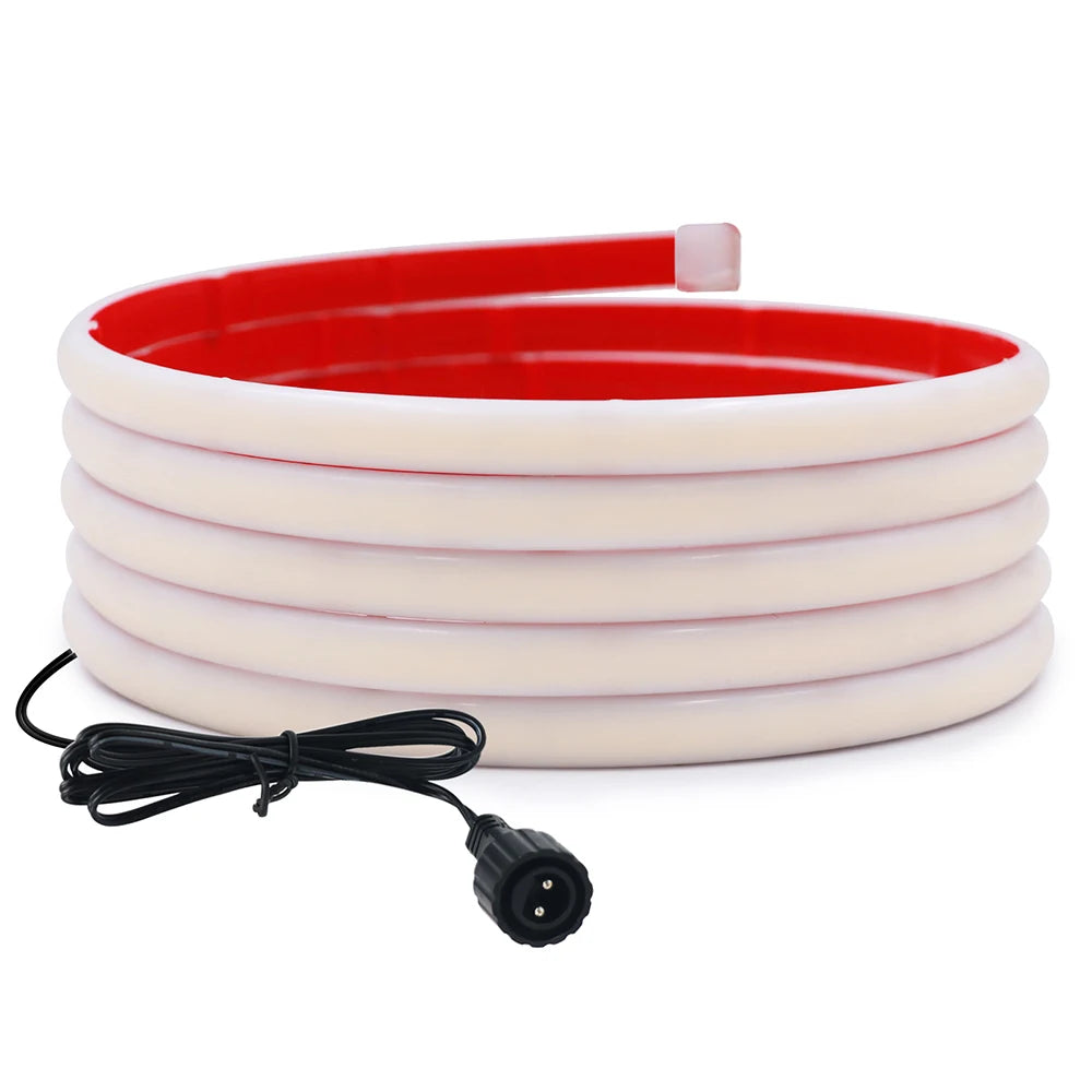 Solar Neon Light Strip 24V COB Waterproof IP68 Flexible LED Tape Red Green Blue Warm White 320LED/m High Density Linear Lighting