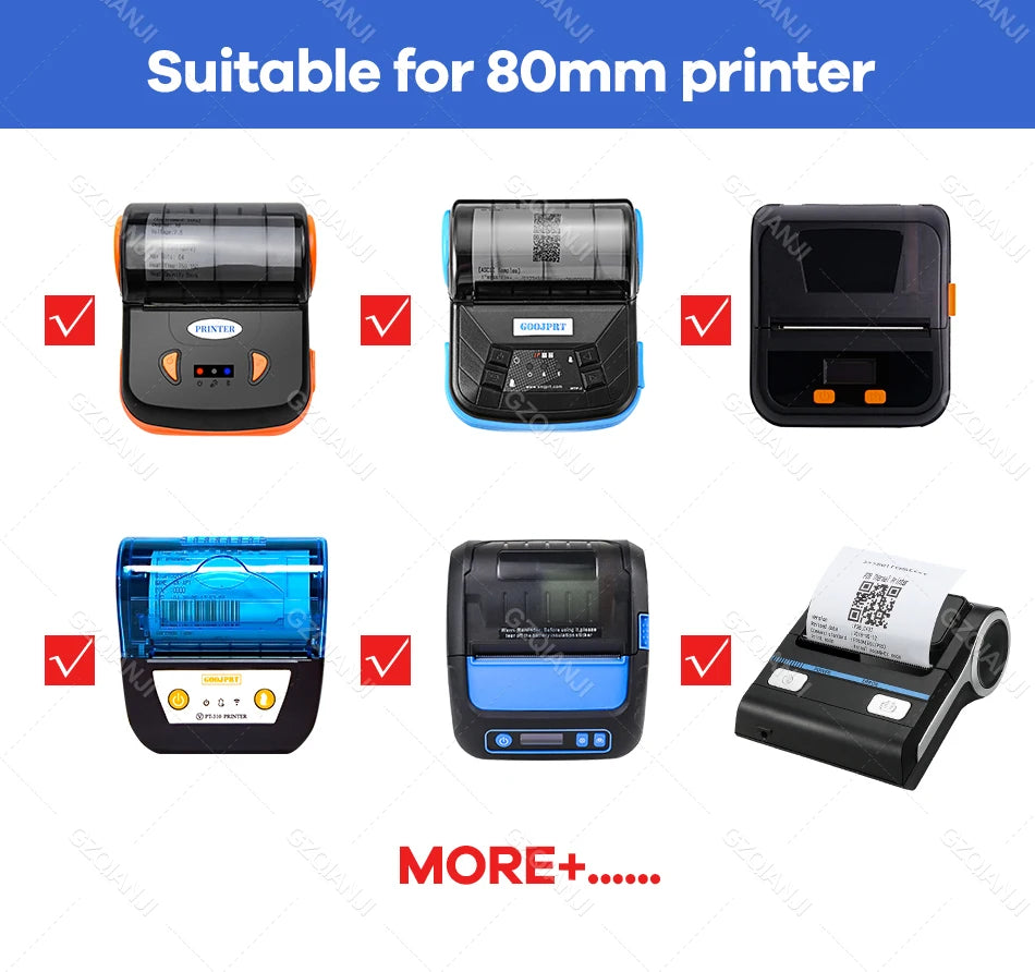 BPA free 80*30mm 40mm Thermal Receipt Paper for All Mini 3 inch Inkless Wireless Thermal POS Receipt Bill Printer Paper Roll