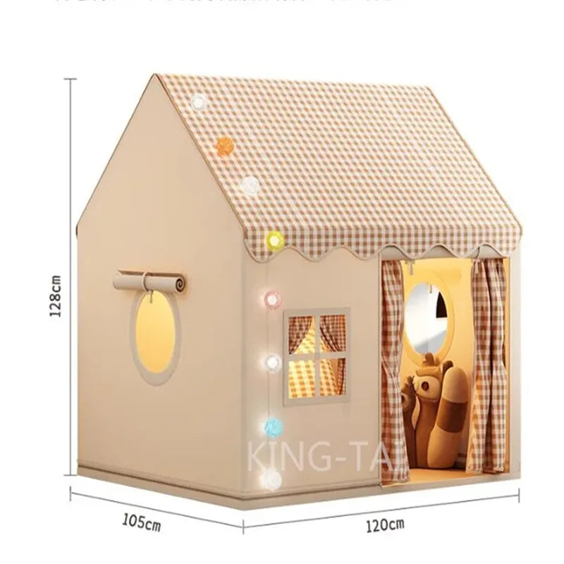 Kid Toys Tent Princess Castle Play House Cubby Children Small House Folding indoor Play tent Baby Tent Solid Frame No Light Ball