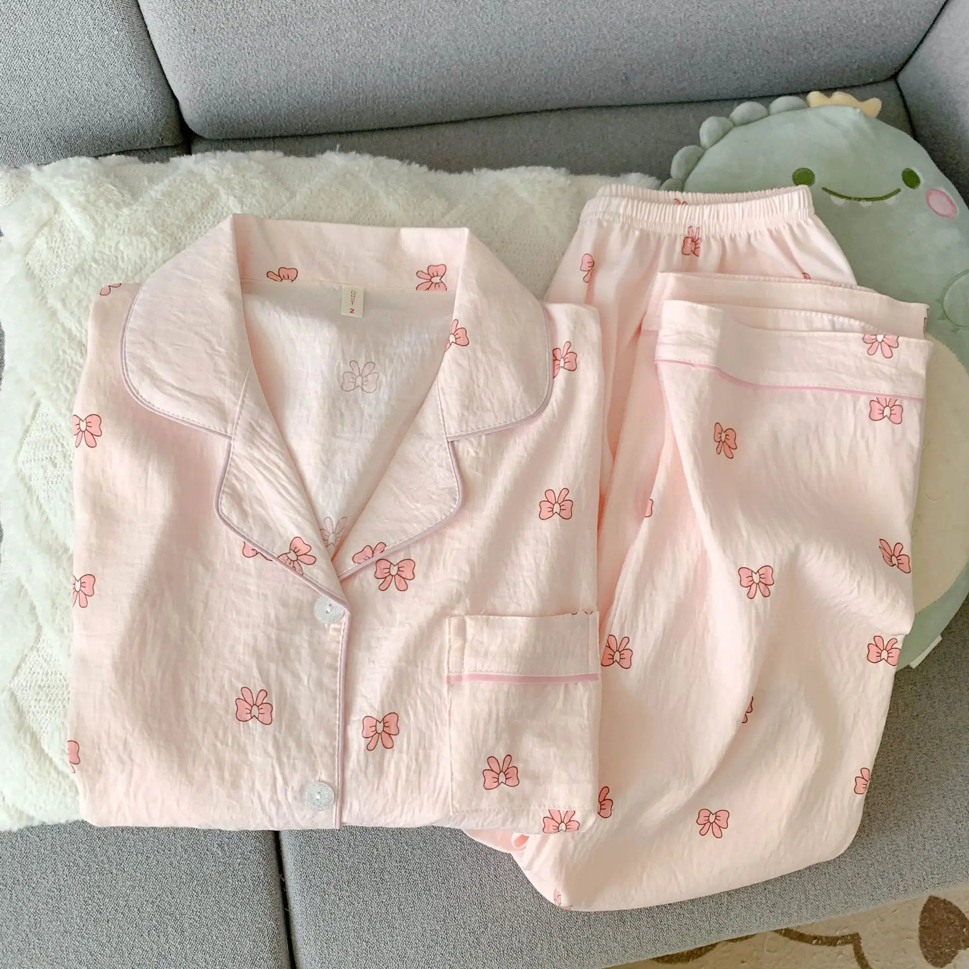 Spring/Autumn New Arrivals: Cloud-Print Cotton Long-Sleeved Pyjama Set for Women Adorable Sweetheart Style Nightwear Homewear Se