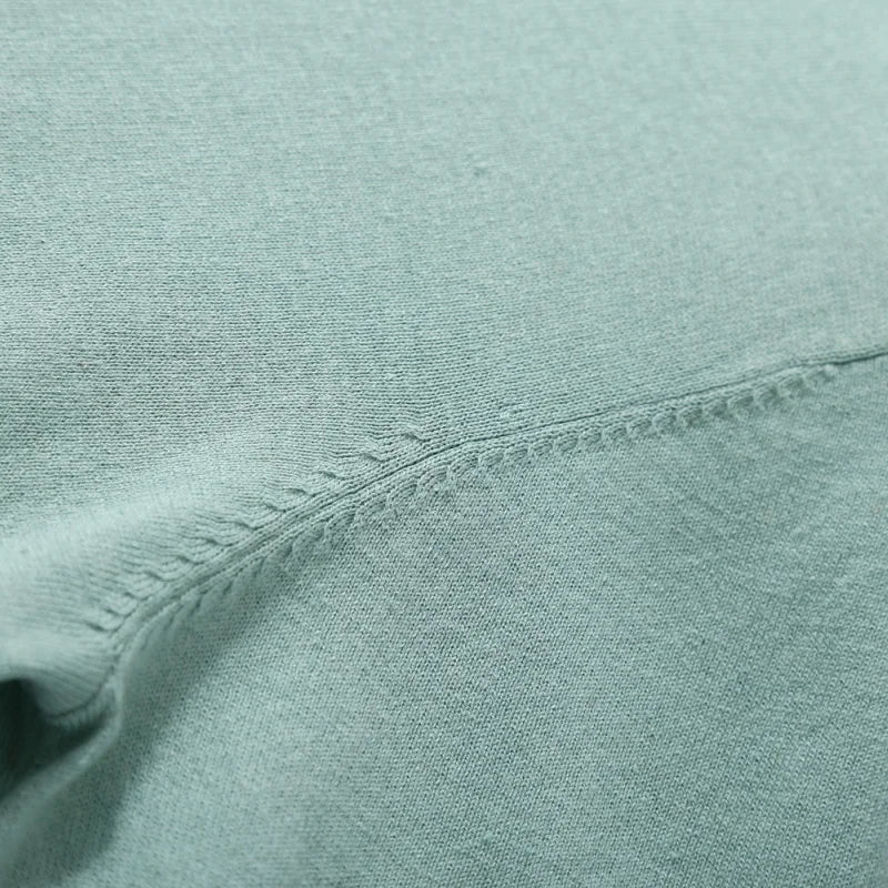 Birdtree, Woman Basic Sweaters, 70% Spun Silk and Cotton Blend O Neck Pullovers, Fall Winter Solid Bottoming Shirts T61715JF