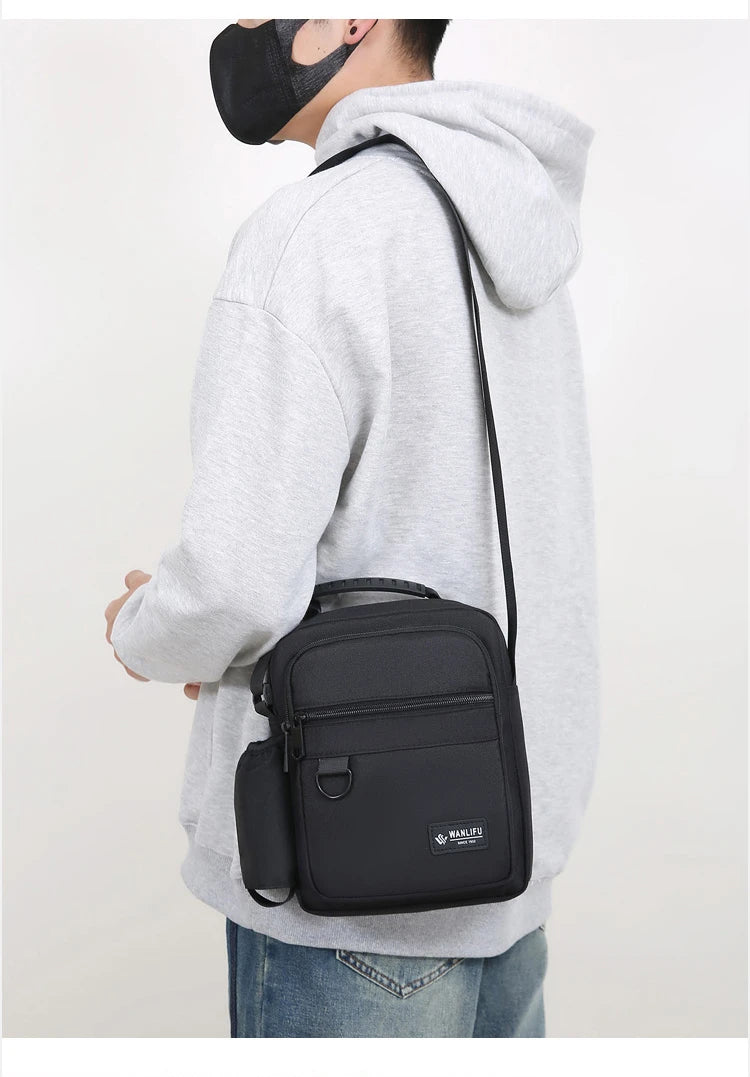 Fashion Casual Men's Bag Handbag High Quality Man Crossbody Bags Easy Travel Bag Stylish Men's Shoulder Bag With Bottle Pocket