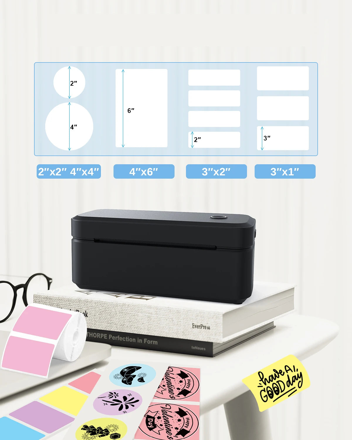 4inch 110mm Marklife X4 Bluetooth Thermal Label Printer Wireless Shipping Express Maker Compatible with iPhone Android Windows