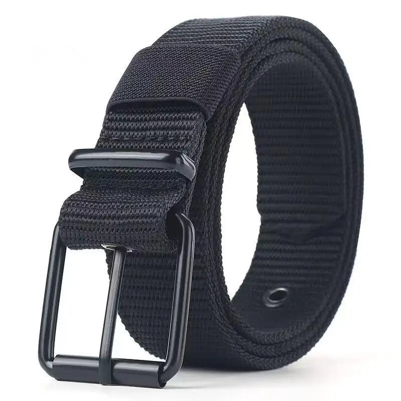 ·NewMen's Belt Porous Canvas Pin Buckle Leather Belt Outdoor Sports Belt Women's Trendy Eyelet Belt With Jeans Belt·
