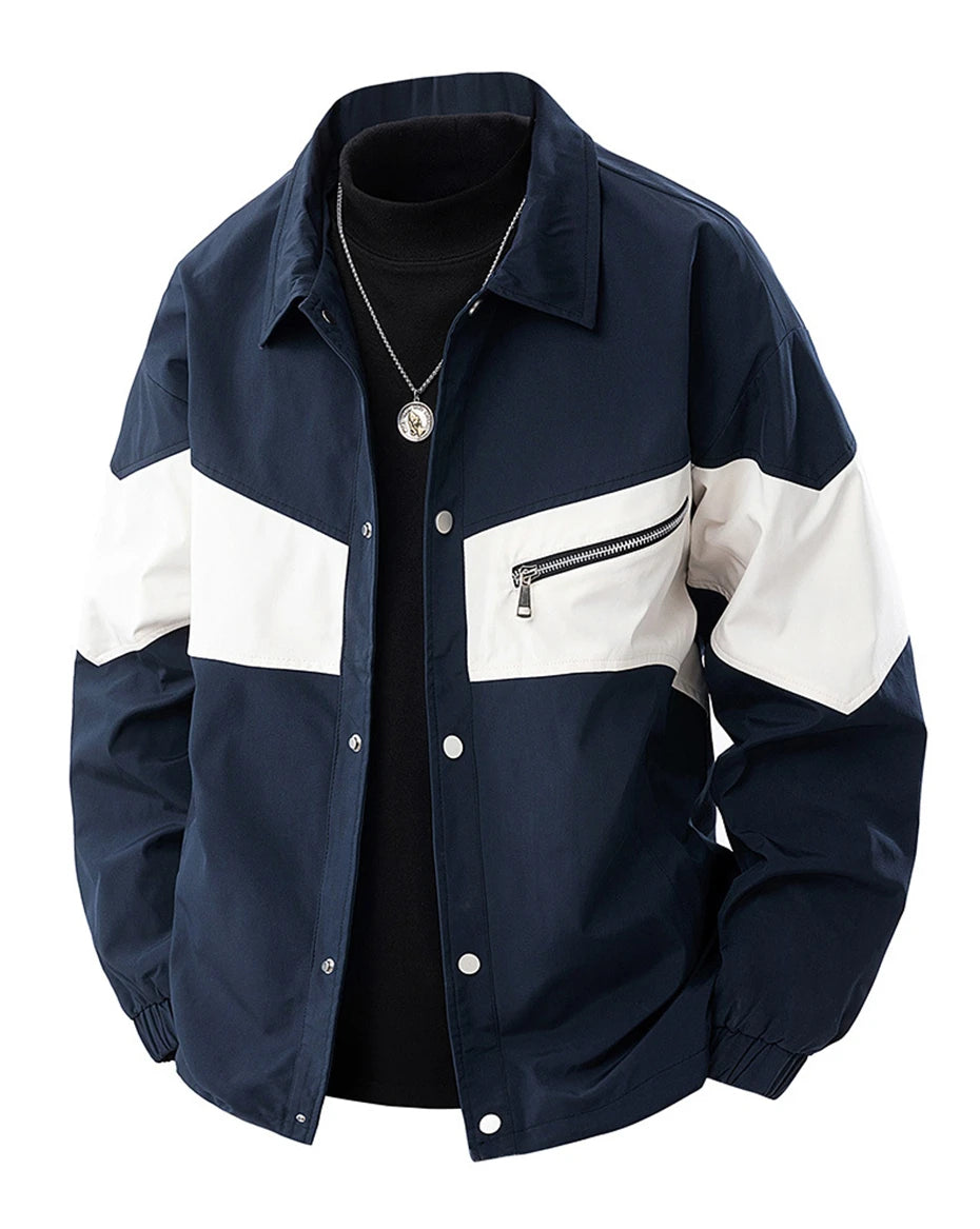 8XL Plus Size Jacket Men Patchwork Coat Spring Autumn Fashion Casual Patchwork Cargo Jacket Male Big Size Outerwear
