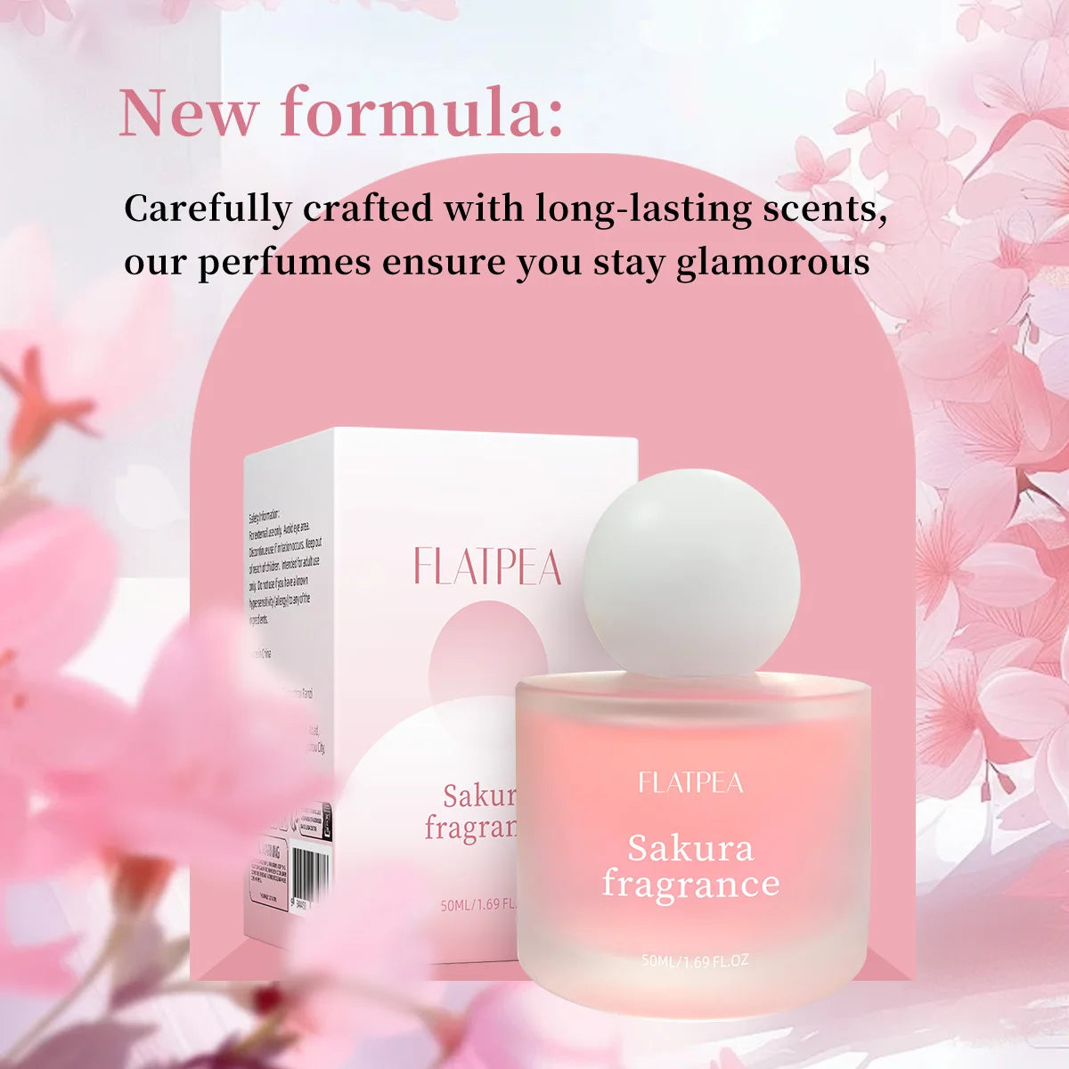 Lasting Sakura Fragrance Alcohol-free Perfume Spray 50ml Floral Fragrance Lady Perfume