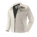 Men's Genuine Leather Jacket White Lapel Calfskin Jacket Natural Cowhide Men's Coat Slim Fit Top Layer Cowhide Biker Jacket