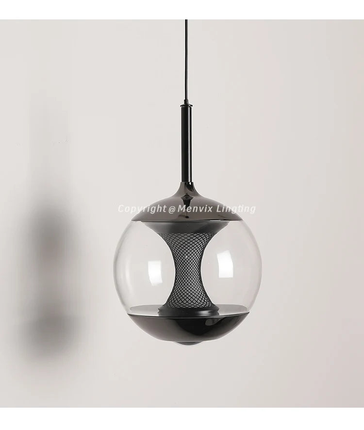 Glass Pendant Light Modern Dining Room Table Afterglow Sunset Lamp Entryway Balcony Round Table Bedroom Bedside Sleep Chandelier
