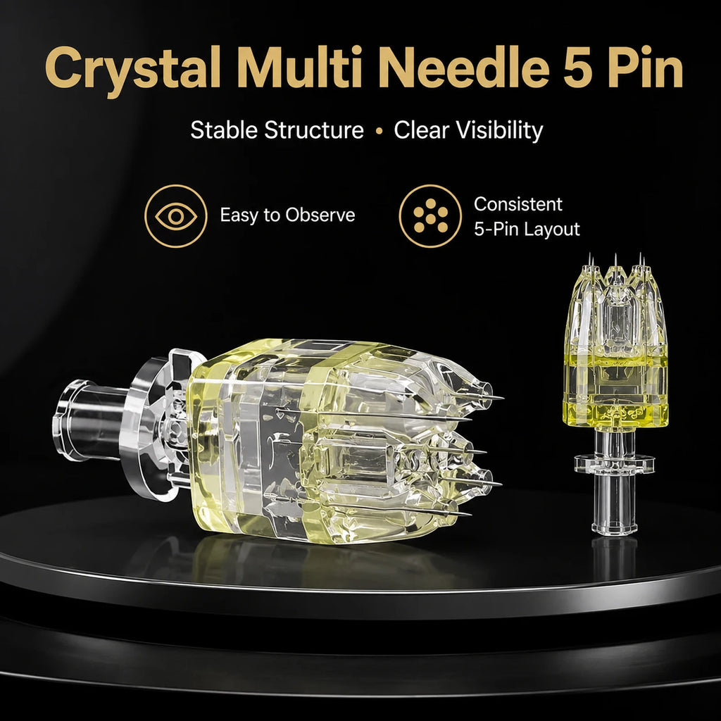 32G 5-Pin PMU Tattoo Needle Cartridges for Permanent Makeup Beauty Machine Stainless Steel Micro Shading Needles 5/10Pcs