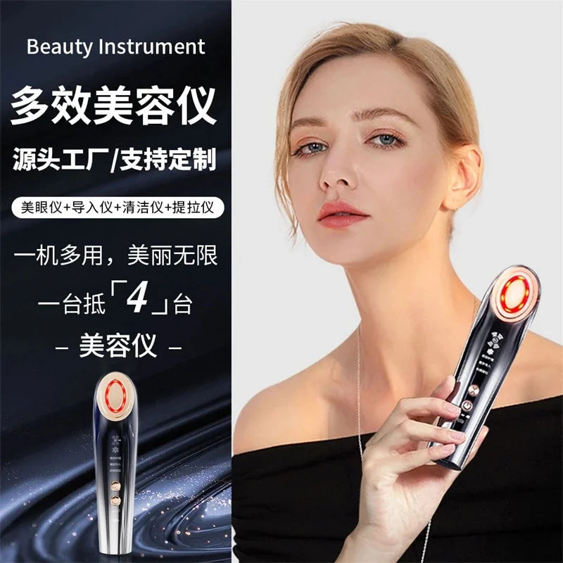 Home Use Facial Massager Anti Aging Microcurrent Device Red Light Therapy RF Skin Tightening Beauty Instrument For Face Lifting