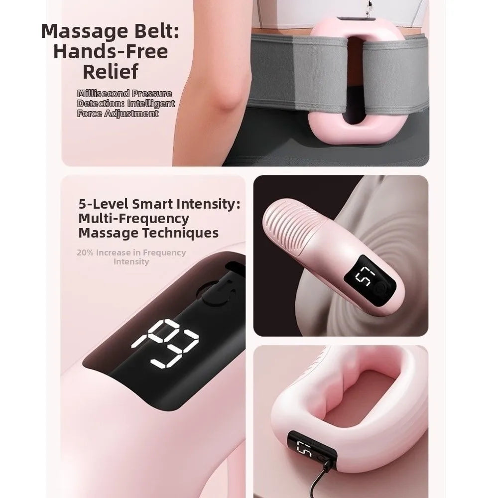 Ergonomic Electric Fascia Massage Ring 5 Adjustable Speed Fat Burning Electric Body Slimming Machine Compact Size with Belt