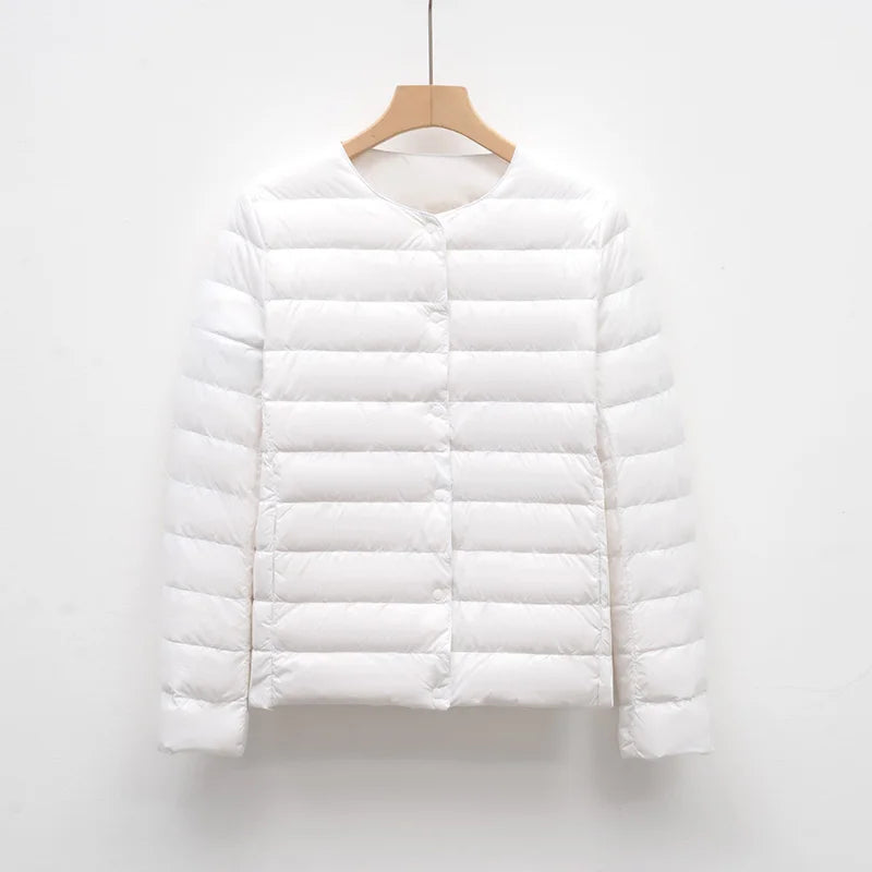12 Colors Women Long Sleeves 90% White Duck Down Female Slim Warm Inner Ultra Lightweight Packable Ski Jacket Down Liner Jackets