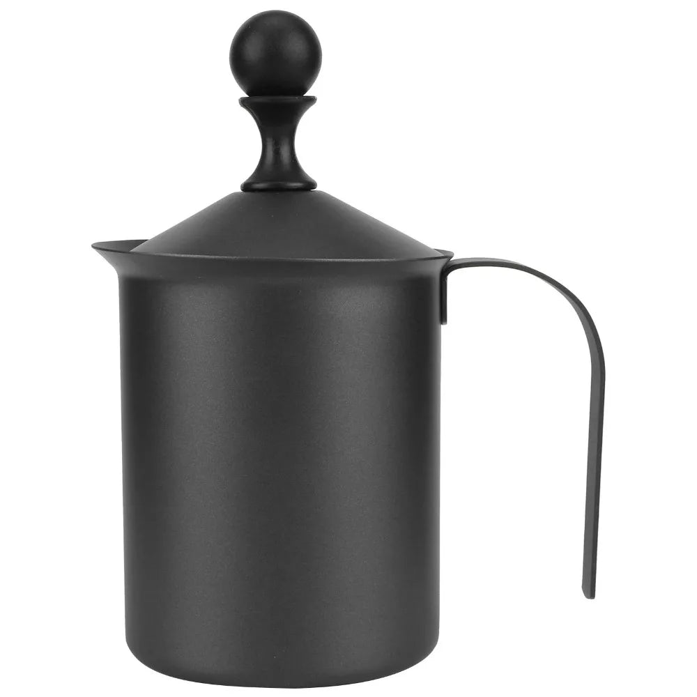 Double Mesh Stainless Steel Milk Frother Professional Modern Simplicity Manual Milk Frother Handheld Design