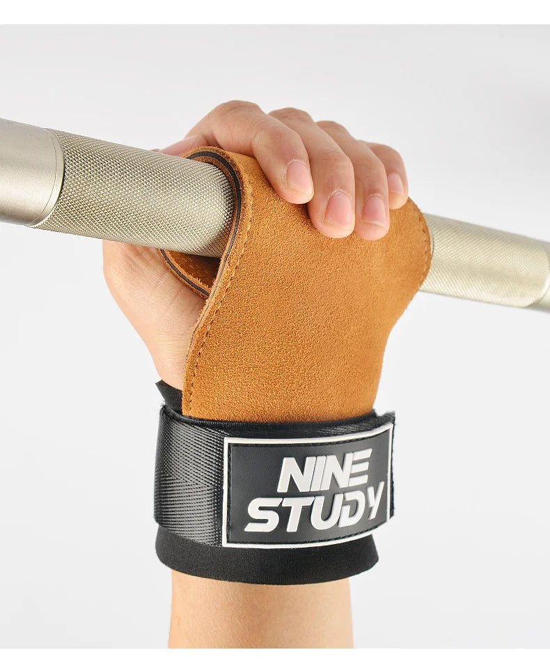 1Pair Gym Pull-Up Grip Strap Wrist Straps Anti-Slip Weight Power Belt Lifting Pads Deadlift Workout Palm Protection Gloves
