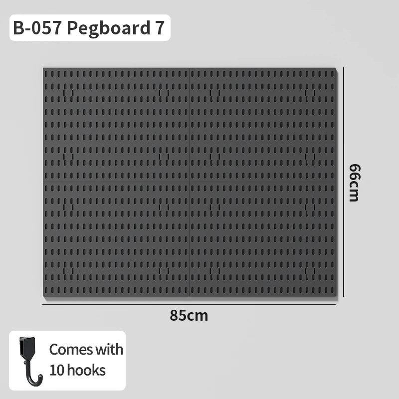 Study Room Pegboard with Shelves Tool Free Wall Grid Scratch Proof Easy to Install for Computer Desk Accessories