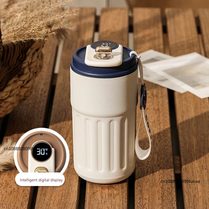 Intelligent Digital LED Temperature Display Coffee Cup Stainless Steel Thermo Bottle Keeps Cold and Heat Thermal Mug Sports Cup