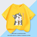 2026 New Mofusand Cat Girl's Clothing Short Sleeved T-shirt Baby Pure Cotton Top Summer New Clothes Children's Base Shirt