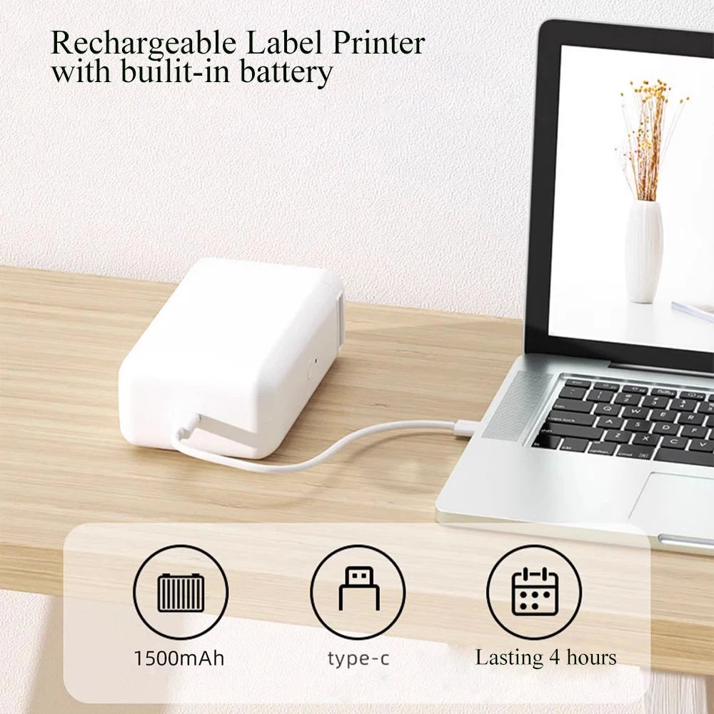 Niimbot D101 Thermal Label Printer Wireless Pocket Barcode Maker Inkless 10-25mm Width Mobile Sticker Printer for Office Home