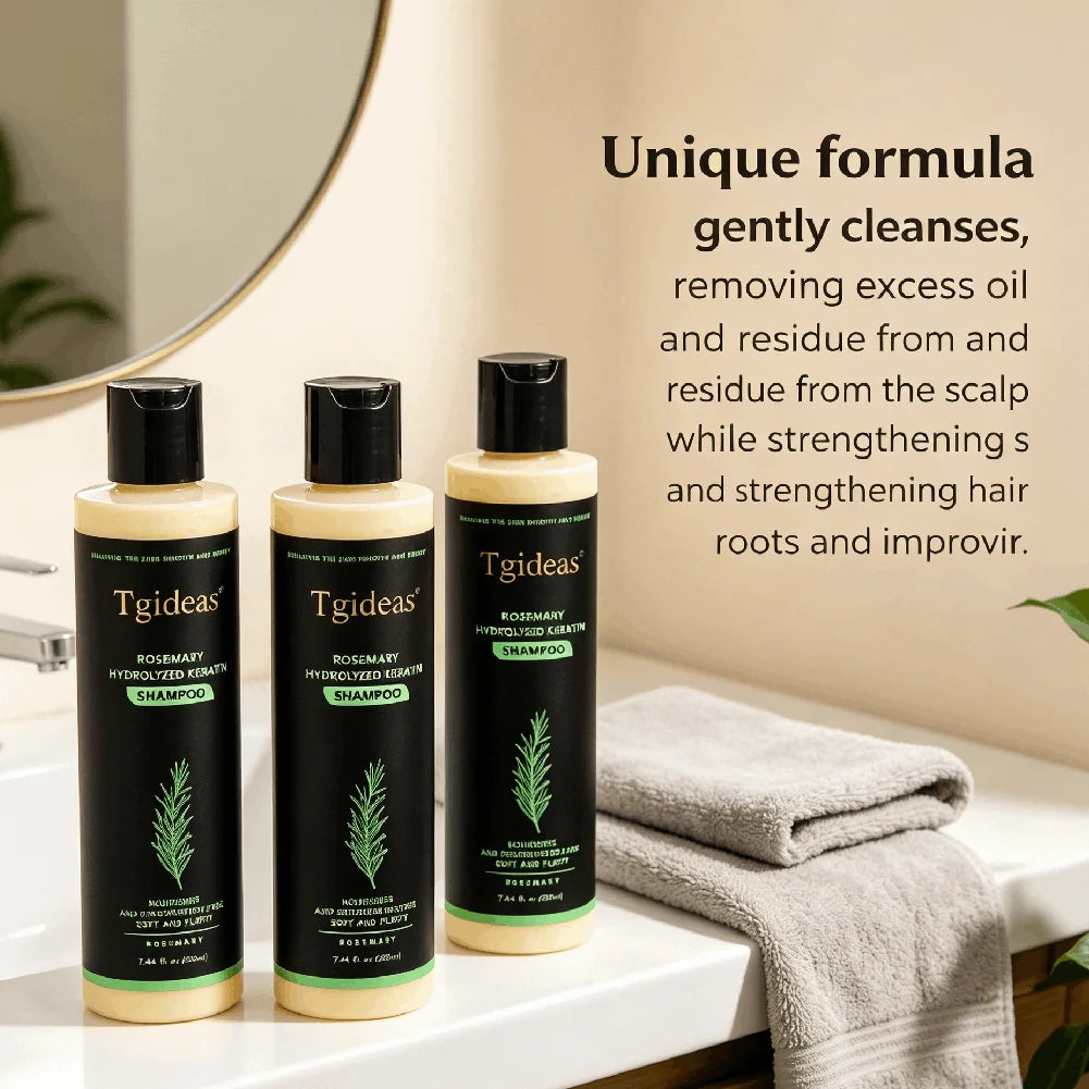 Tigdeas Rosemary Hair Shampoo Volumizing and Thickening Strengthening Oil Control Nourishes Repairs Hair Nourishing Shampoo