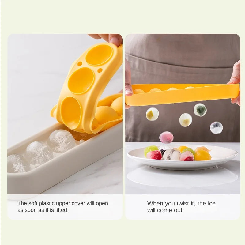 Zackoo Ice Cube Tray Food Grade Silicone Ice Grid Mold Household with Lid   Candy Bar Kitchen Gadgets in Summer
