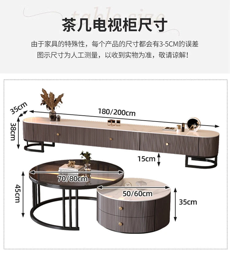 Modern Metal Handles Tv Stand European Unique Simple Minimalist Tv Stand Trendy Industrial Tv Meubel Furniture Home Living Room