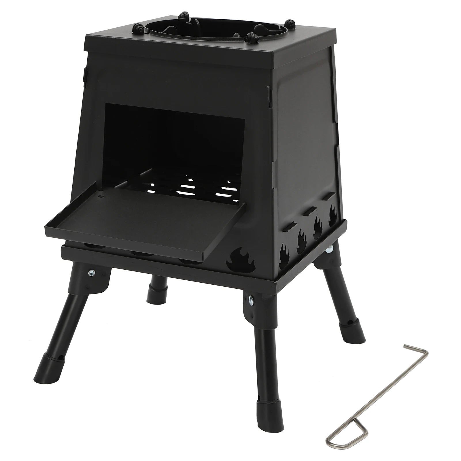 Tent Stove | Black/Green | Portable Wood Stove for Camping Outdoor | Tent Heater Camping Stove Wood Tent Stove Outdoor