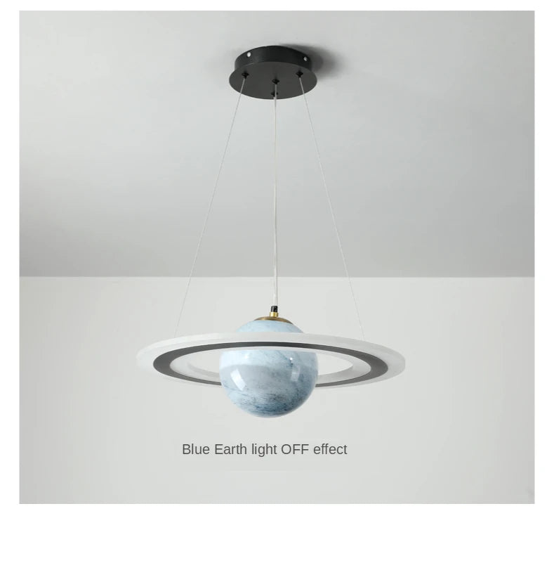 Saturn Pendant Lights for Children Bedroom Modern Led Hanging Lamp Planet Decoration Kids Lighting Ceiling Chandeliers Modern