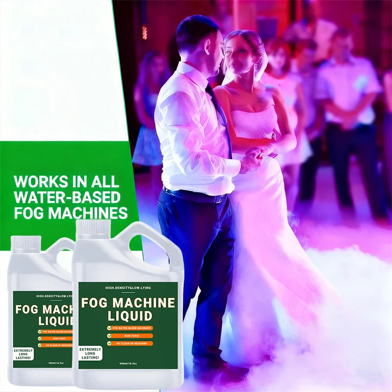 Smoke Fog Machine Liquid - High Density & Long-Lasting Fog Juice for Christmas, Performance Party, New Year's events and Concert