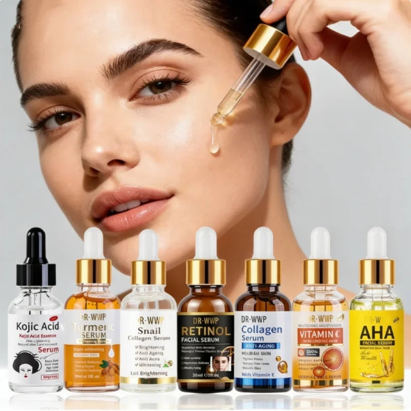 Korean Facial Serum With Collagen, Vitamin C & Kojic Acid Face Serum Lifting, Firming , Moisturizing, Soothing, Evens Skin Tone