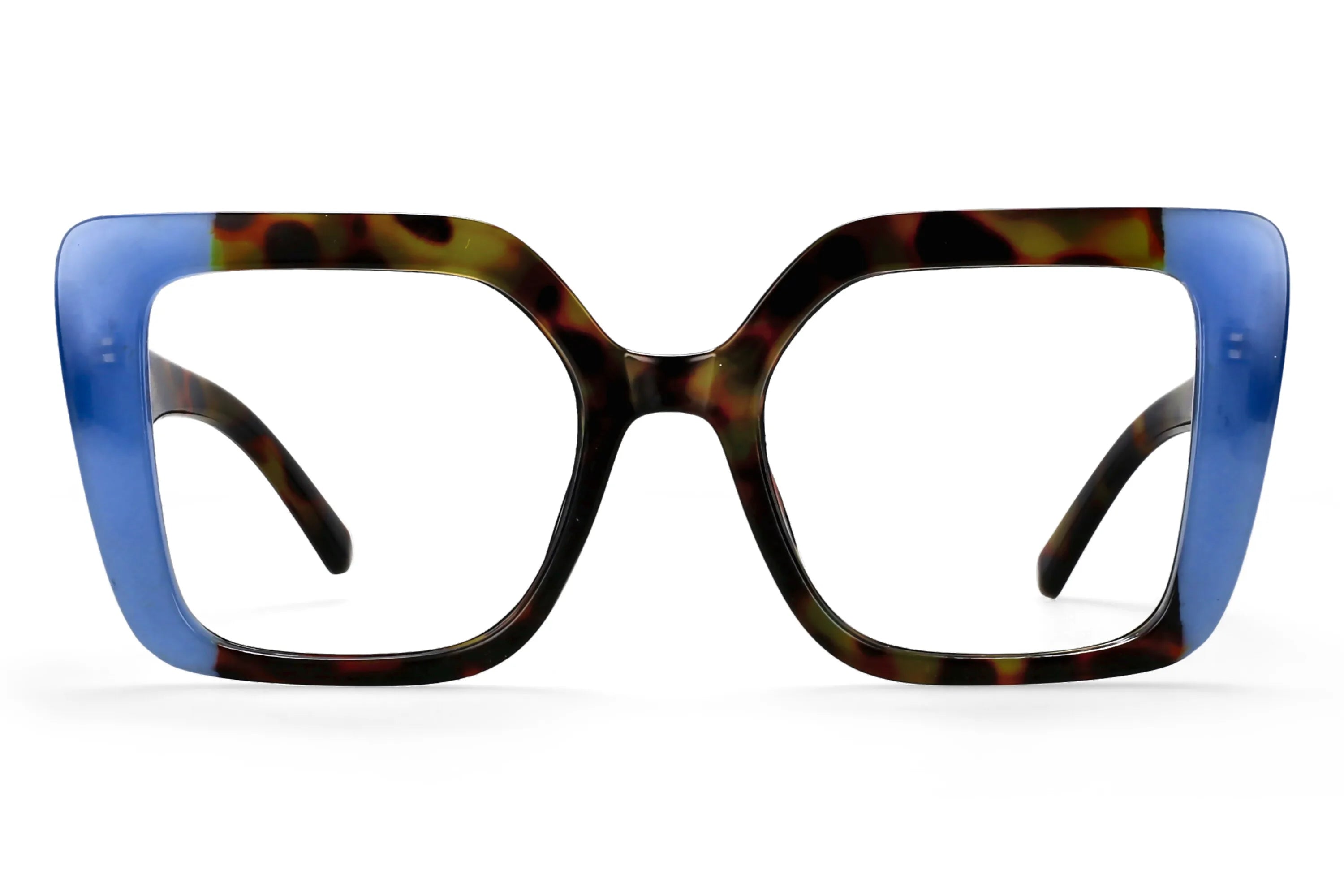 R56982 Colorful Large Size Reading Glasses Lady Trend Splicing Color Presbyopic Eyeglass Universal Prescription Spectacles Frame