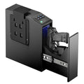 New Pistol Safe Box Blue Light Silent Fingerprint Password Key Push Pull Wall Mounted Gun Safe