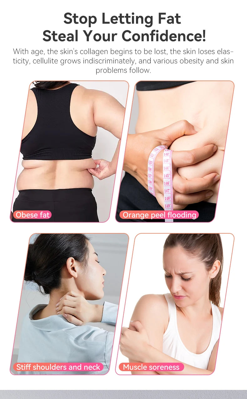EMS & RF Body Slimming Device Cellulite Remover Pulse Fat Burner Body Shaping Lose Weight Machine for Belly Waist Arm Leg Butt