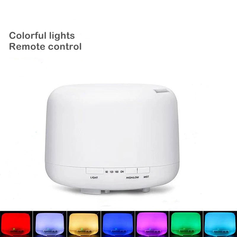 Aroma Diffuser Air Humidifier, Quiet 5-in-1 Premium Humidifier, Home Fragrance Aroma Diffuser with 7 LED Color Changing Light