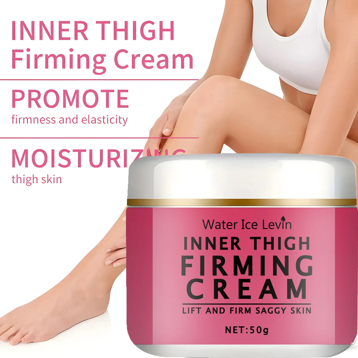 Inner Thigh Firming Cream - Fragrance-Free, Moisturizing Cream Suitable for All Skin Types, Lifts and Firms Skin, Smooths Thighs, Buttocks, and Abdomen Body Cream
