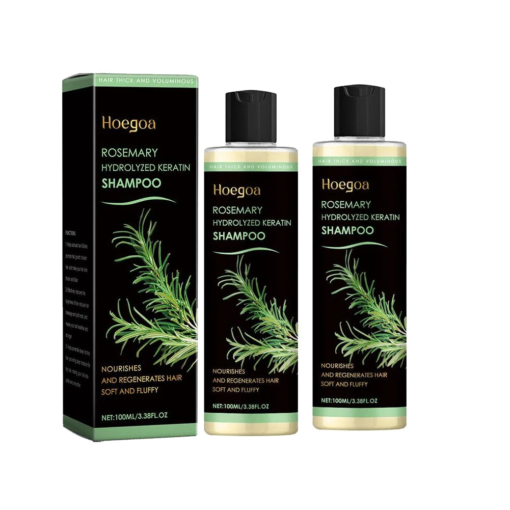 1/2PCs Rosemary Hair Growth Shampoo Thickening Hydrolyzed Keratin Dry Frizzy Damaged Repair Moisturizing Scalp Cleaning Shampoo
