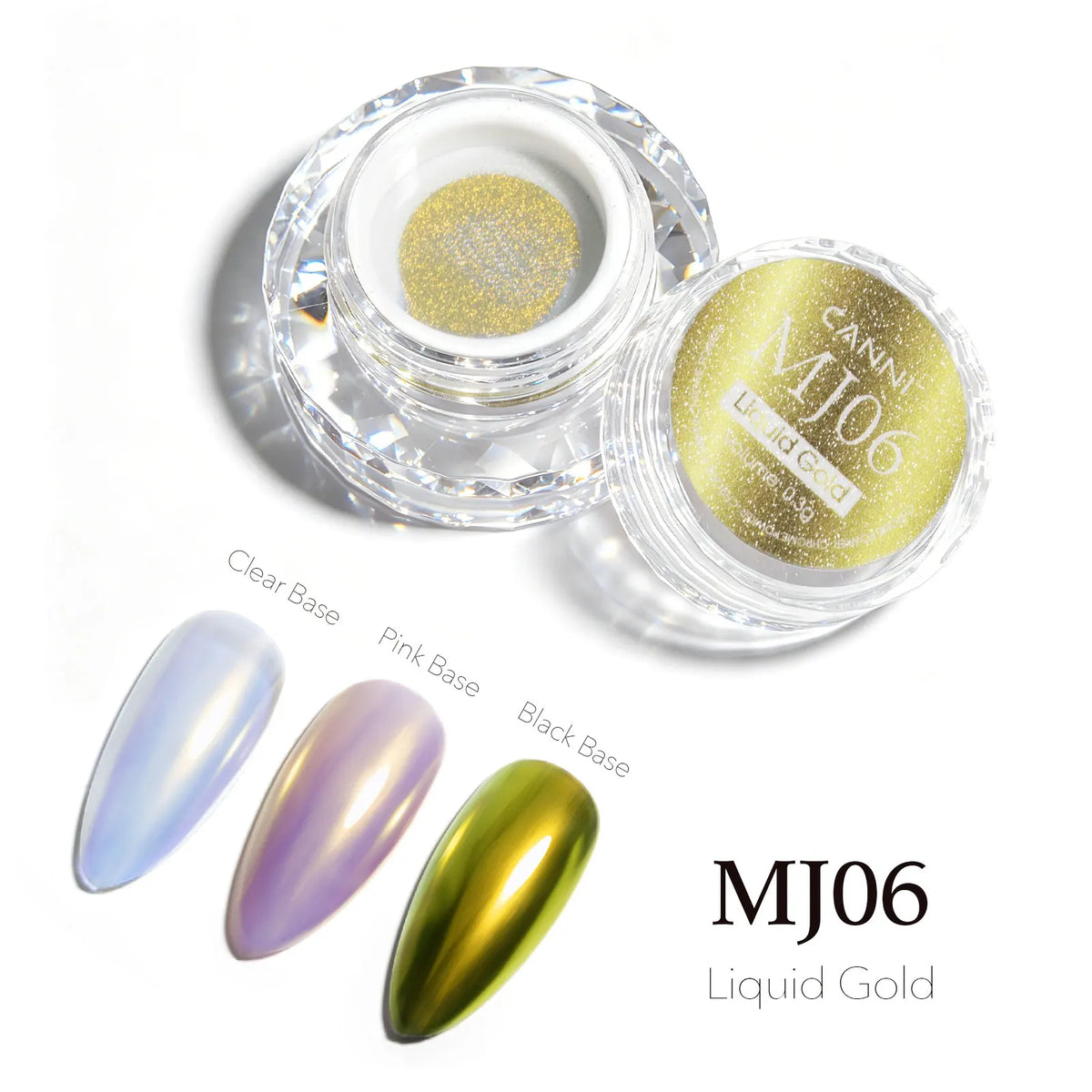 CANNI Top Coat for Chrome Powder 9ml Easy Apply with Stronger Mirror Effect Mirror Metallic Pigment for Gel Nail Art Salon
