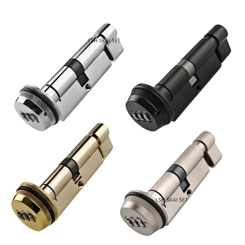 1Pc Digital Password Intelligent Keyless Lock Core Zinc Alloy Bedroom Door Lock Home Hardware Safety Anti-theft Door Accessories