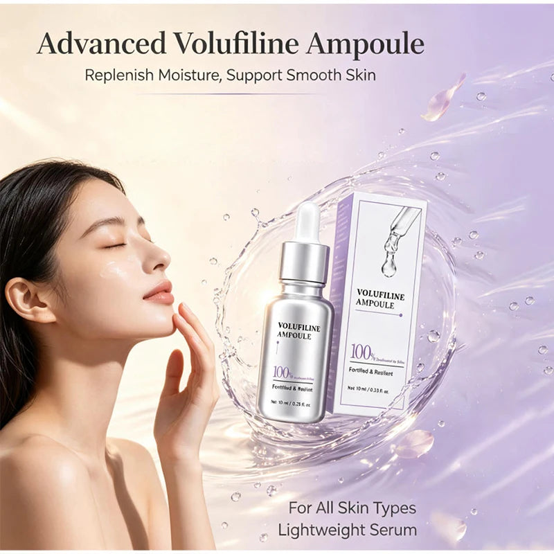 100% Pure Volufiline Plumping Ampoule Serum, Skin Care Essential for Facial Volume & Even Skin Tone, Fast-Absorbing Hydrating