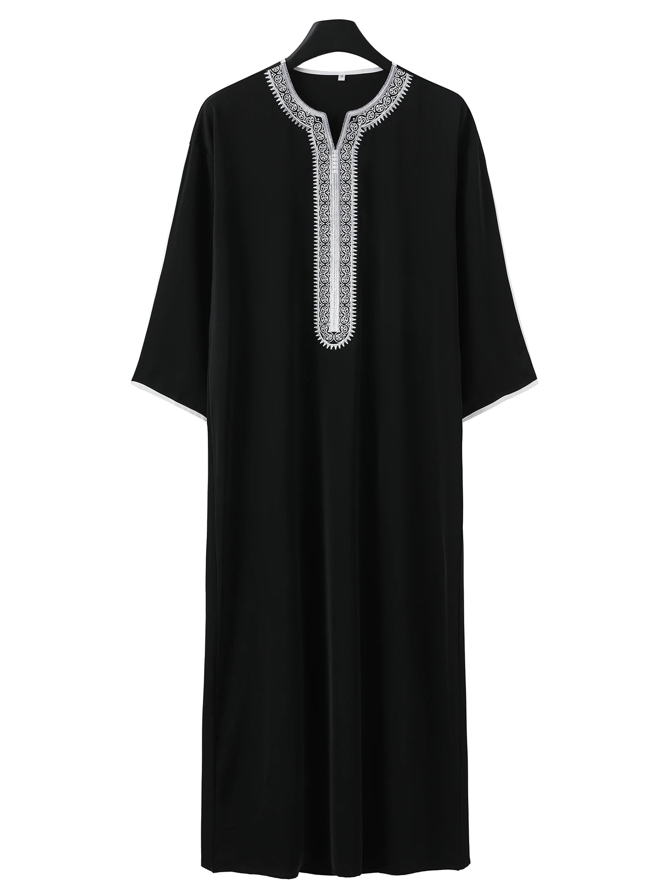 Islam Kaftan Muslim Men Clothing Moroccan Caftan Hand Embroidered Loose and Breathable Djellaba Abaya Thobe for Men Summer 2024