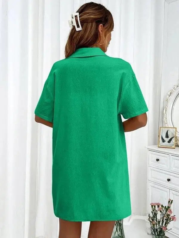 Solid Color Single Breasted Top Casual Loose Short Pants Sets Women Summer Women's 2 Pieces Suit Full Set Female Outfit Clothes