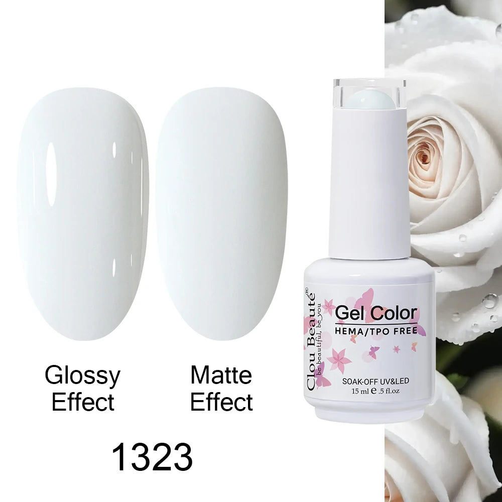 Clou Beaute HEMA TPO FREE Caramel Brown Wine Red Coffee Gel Nail Polish High Pigment Autumn Nail Art Full Coverage UV Varnish