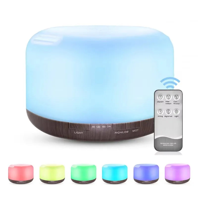 Aroma Diffuser Air Humidifier, Quiet 5-in-1 Premium Humidifier, Home Fragrance Aroma Diffuser with 7 LED Color Changing Light