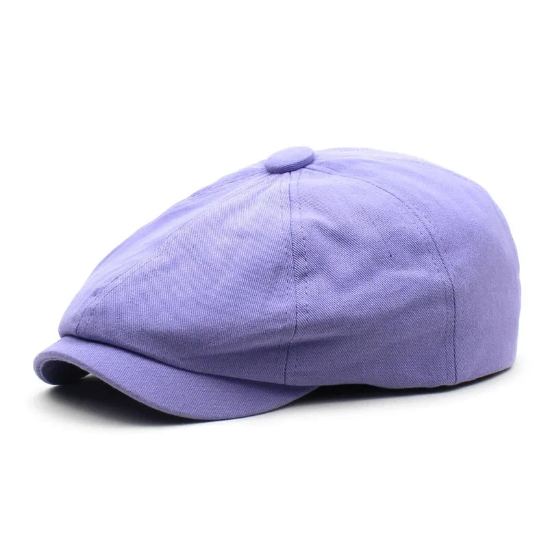 Men's Octagonal Newsboy Hat Cotton Cap French Street Style Gatsby Ivy Cabbie Caps Golf Scally Hat