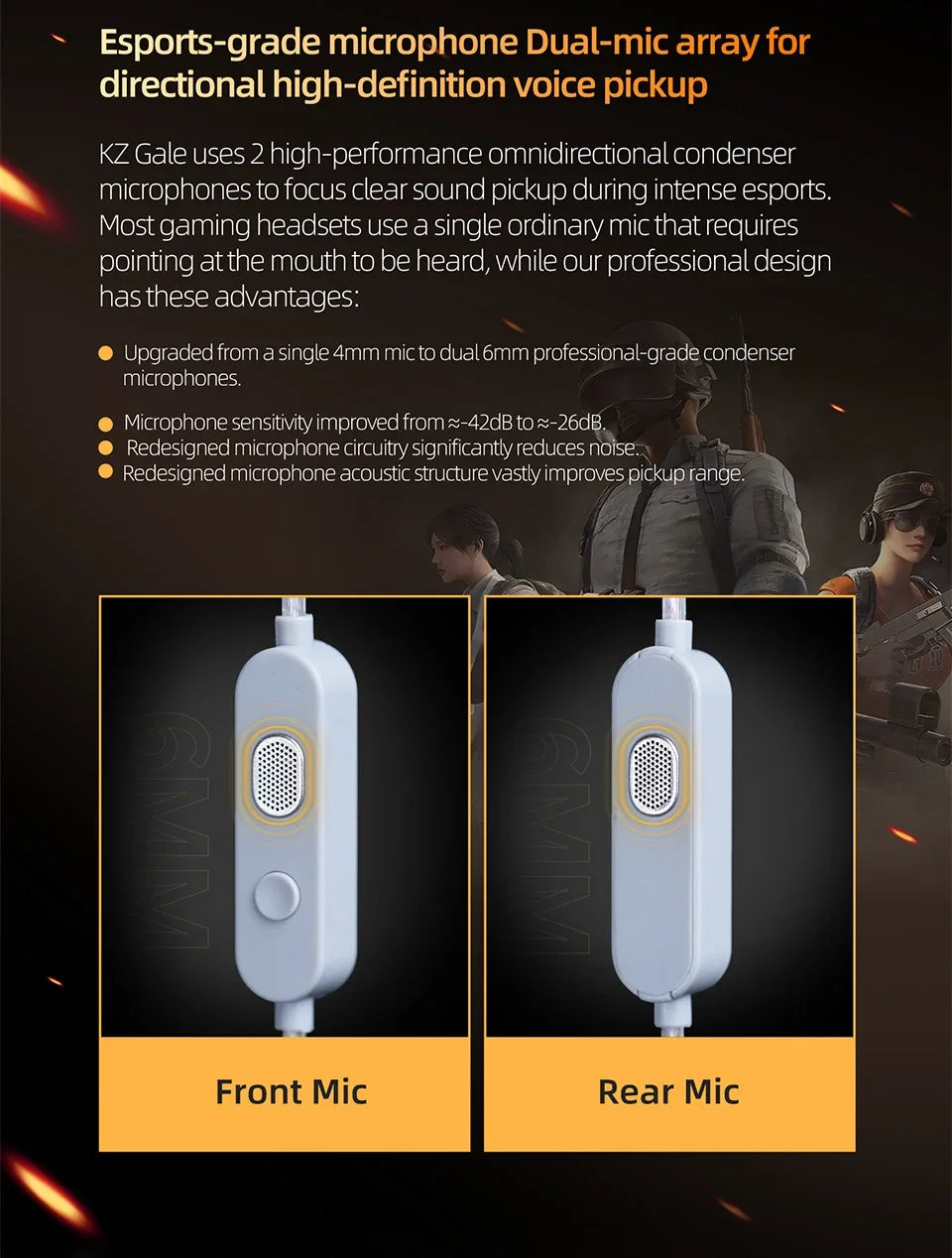 KZ Gale Earphone Gaming and Music Headset Dynamic Driver Detachable Design Enhances , Bass Performance for A More