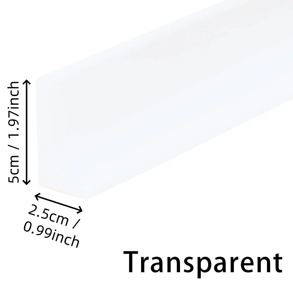 Shower Threshold Water Guard Dam Bottom Seal for Bathroom Glass Shower Door Strip Dry and Wet Separation Caulk Seal Edge Tape