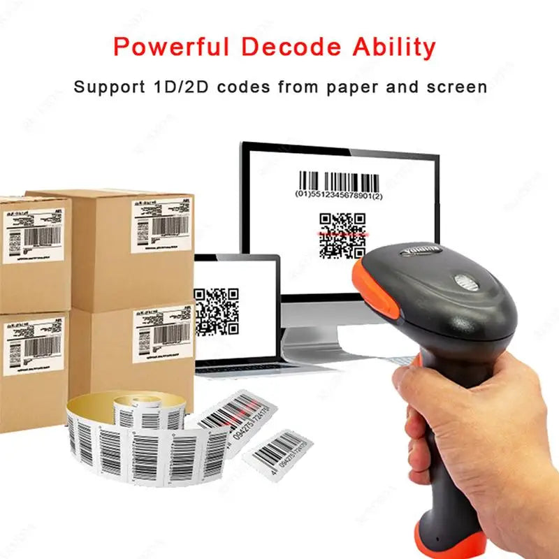 Wired Code Scanner 2d Barcode Reader Portable Handheld Barcode Reader Qr Code Reader PDF417 DM Code Scanner