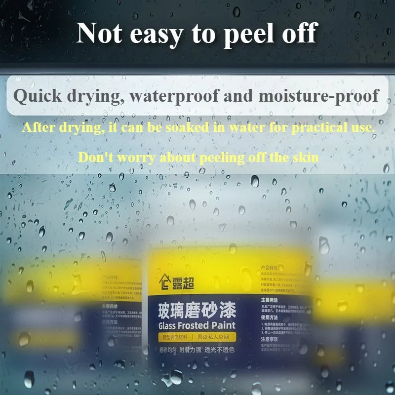 Matte Glass Paint Opaque Glass Paint Bathroom Glass Window Sandblasting Special Water-based Coating Transparent Becomes Frosted